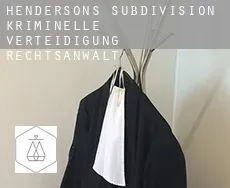 Hendersons Subdivision  kriminelle verteidigung rechtsanwalt