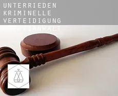 Unterrieden  kriminelle verteidigung rechtsanwalt