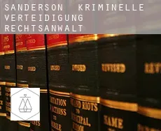 Sanderson  kriminelle verteidigung rechtsanwalt