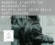 Anderen Städten in Wojewodztwo Malopolskie  kriminelle verteidigung rechtsanwalt