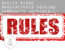 Rustic Ridge Manufactured Housing Community  Autounfall Anwalt